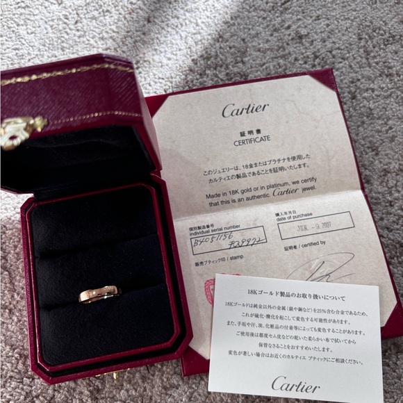 Authentic NEW Cartier limited edition Happy birthday rose gold ring size 56 - Picture 7 of 10